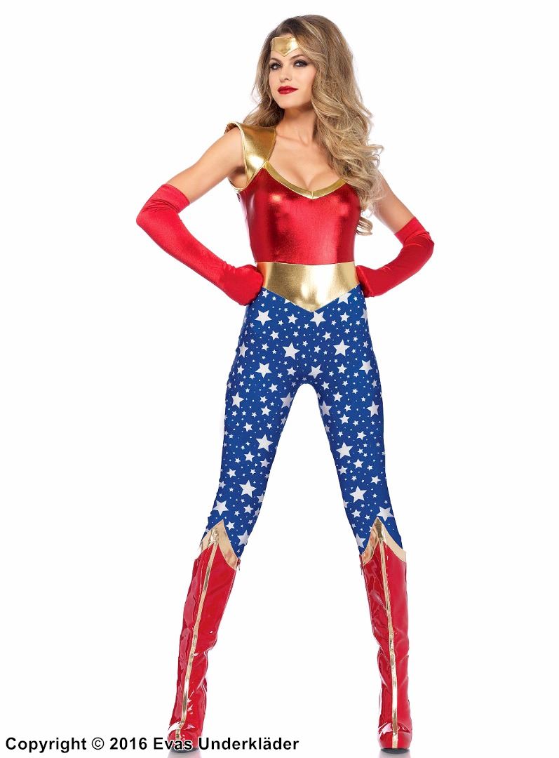 Wonder Woman, catsuit costume, stars